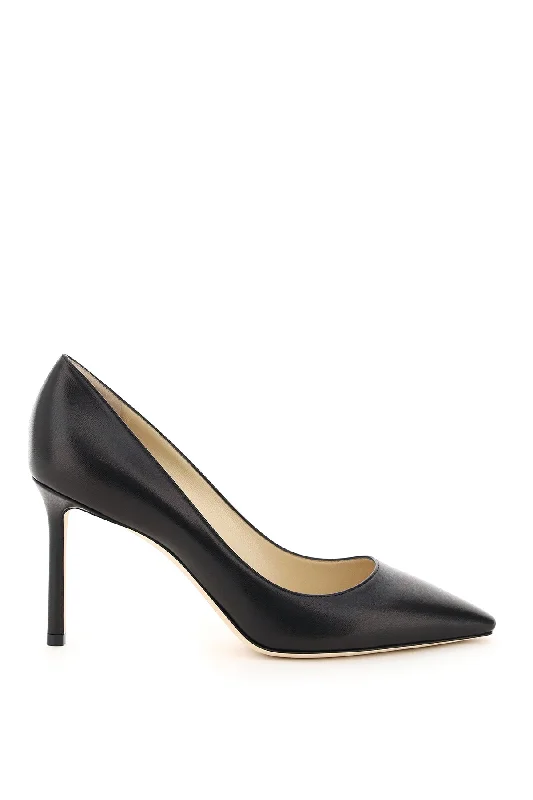 Nappa Leather Romy 85 Pumps  - Black---Comfortable Leather Pumps for Office and Everyday Wear