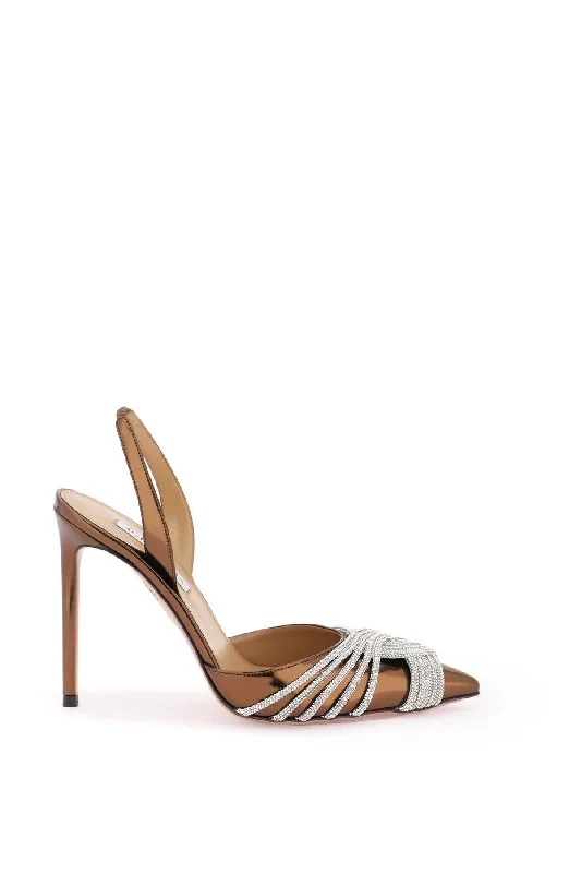 Versatile Heeled Sandals for Any Occasion---Gatsby Slingback Pumps  - Silver