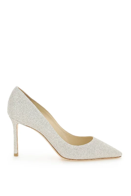 Romy 85 Dusty Glitter Pumps  - Silver---Trendy Glitter Heels for a Glamorous Look