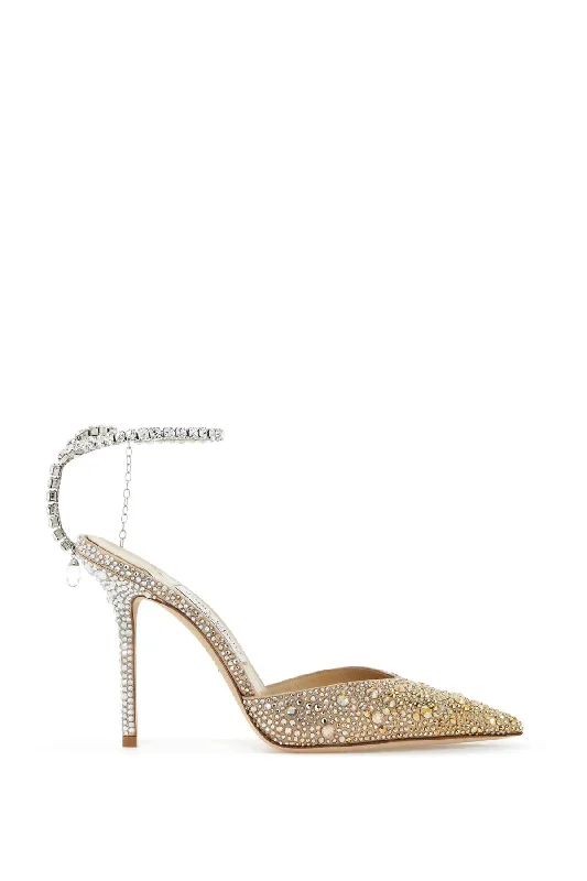 Affordable Rhinestone Pumps for a Dazzling Look---Crystals 'saeda 100' Pumps  - Gold