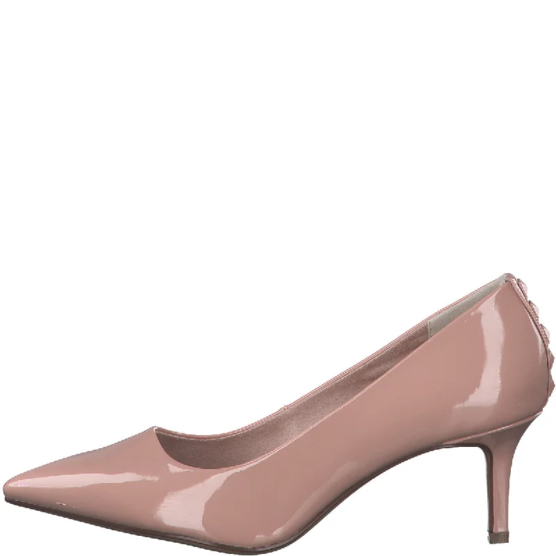 Sleek and Shiny Patent Pump Heels for a Polished Look--Trendsetter Pink Patent Jeweled Pumps