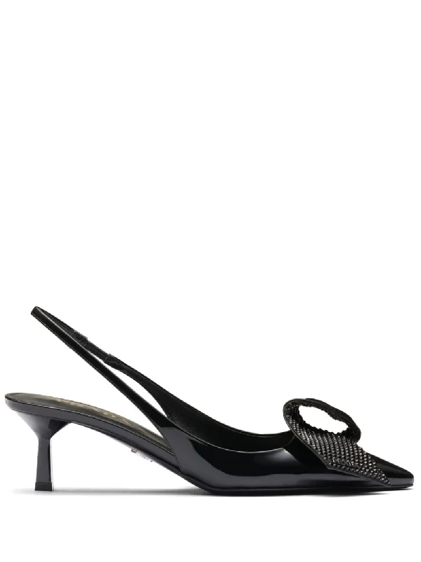 55mm crystal-embellished slingback pumps---Chic Embellished Pumps for a Glamorous Look