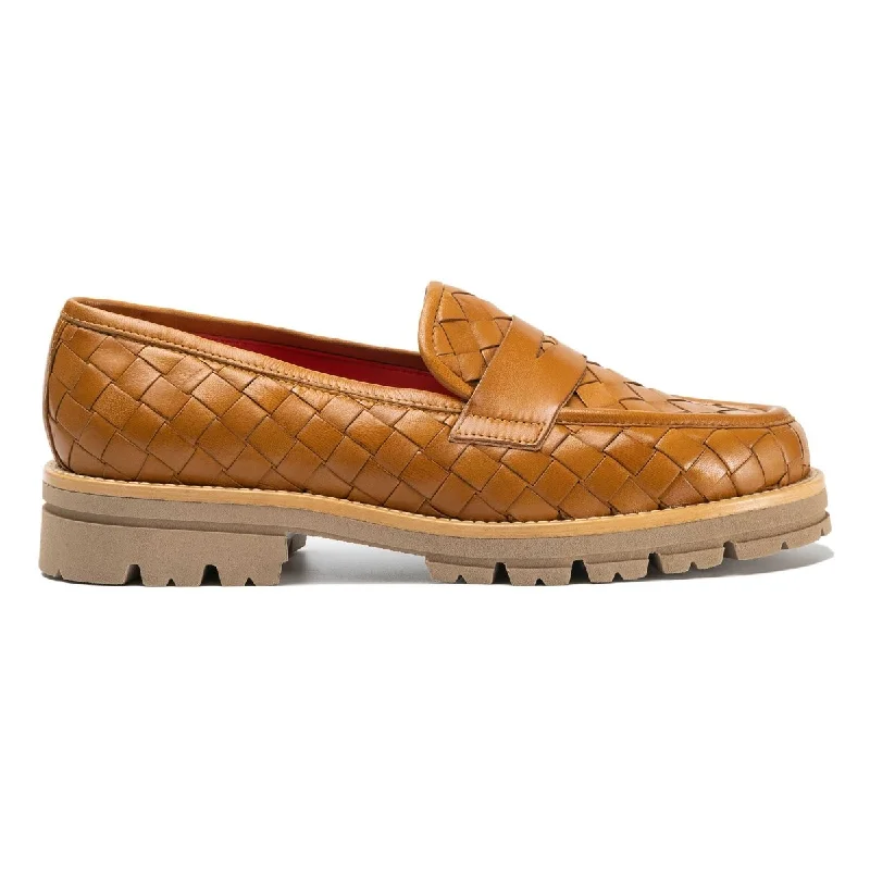 Pas De Rouge Women's Marta Cuero Woven Leather---Comfortable Leather Pumps for Office and Everyday Wear