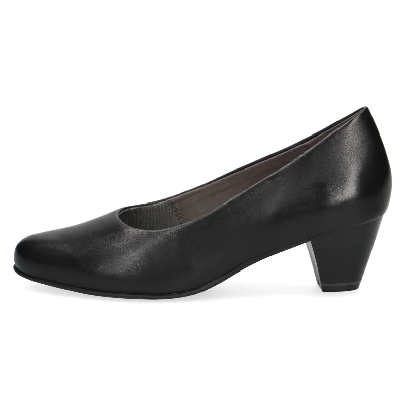 Sophisticated Statement Black Leather Pumps---Comfortable Leather Pumps for Office and Everyday Wear