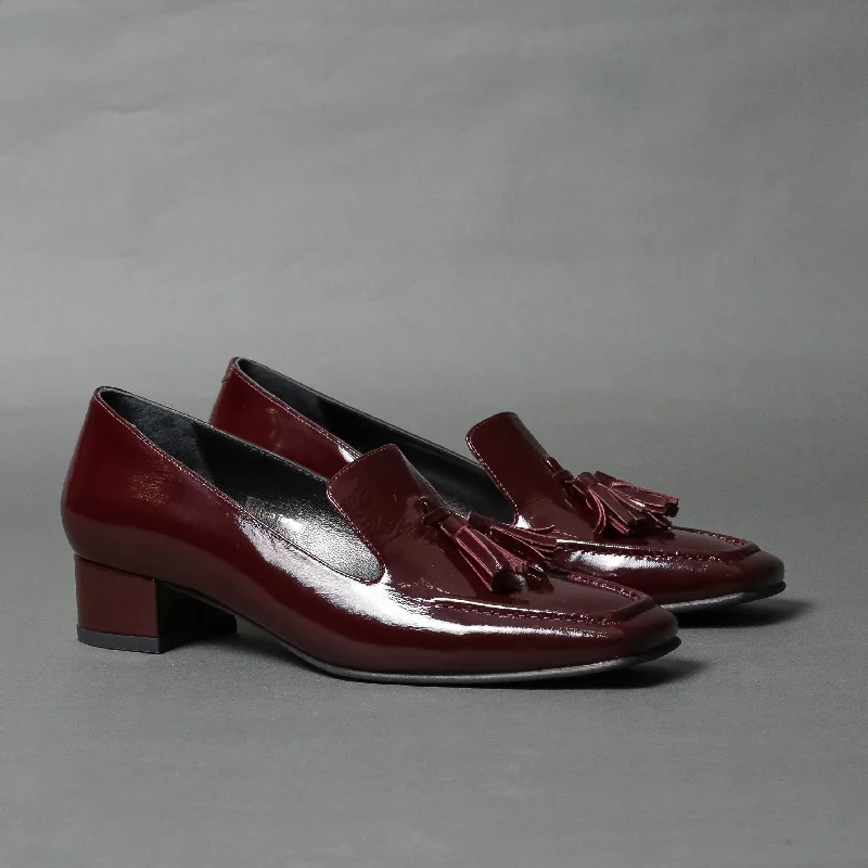 Versatile Heeled Sandals for Any Occasion---A024 Burgundy