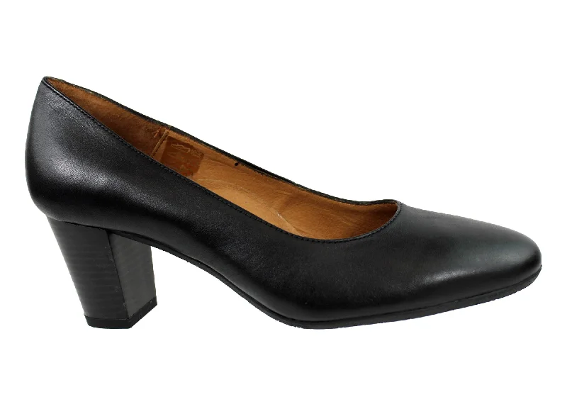 Aerobics Hostess 55 Womens Classic Leather Court Shoe Made In Portugal---Comfortable Leather Pumps for Office and Everyday Wear