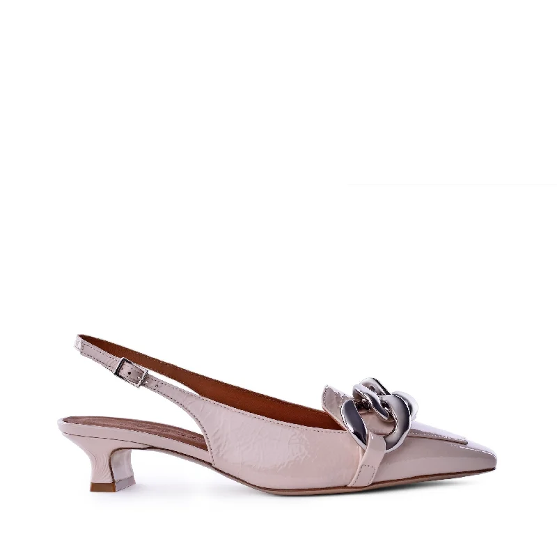 Erity Coco Naplak Slingback Pumps---Fashionable Kitten Heels for Date Night