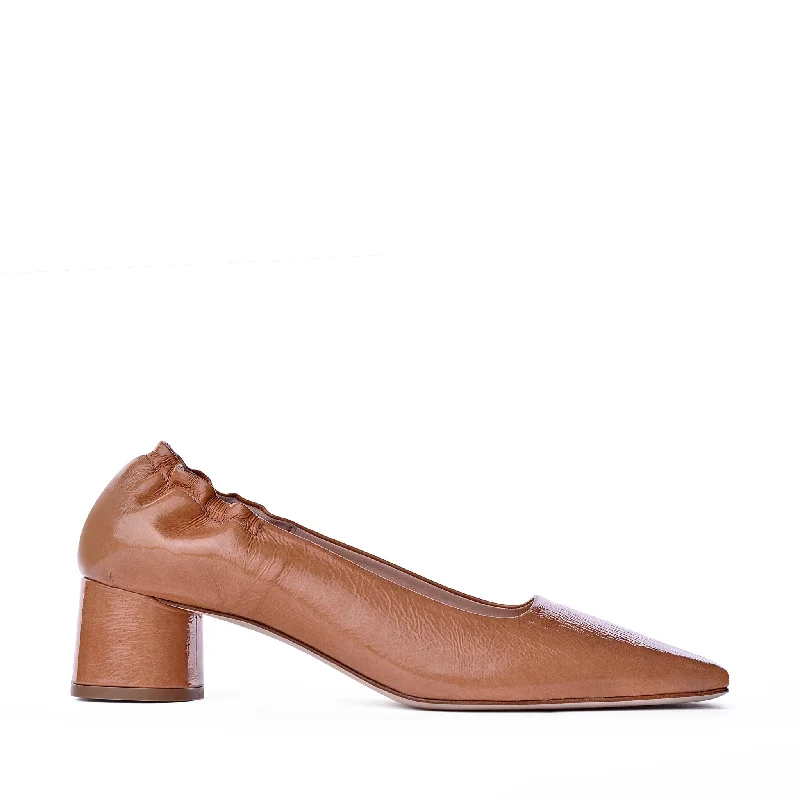 Nyoko Brick Soft Naplak Pumps---Fashionable Kitten Heels for Date Night