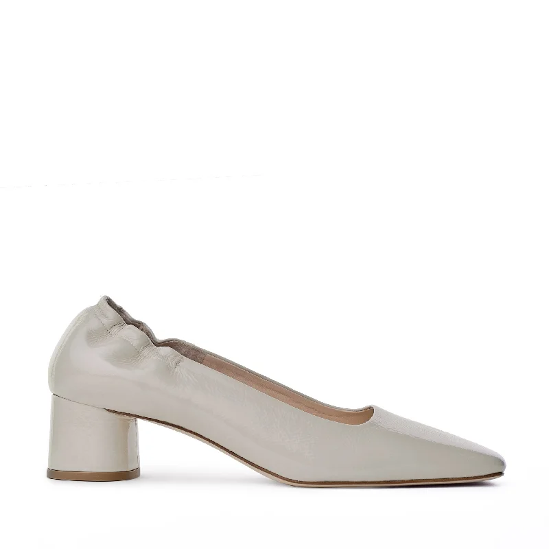 Nyoko Cream Soft Naplak Pumps---Fashionable Kitten Heels for Date Night