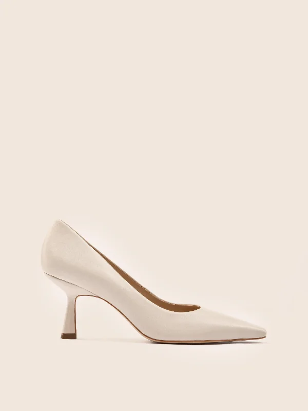 Alegre Beige Pump---Fashionable Kitten Heels for Date Night