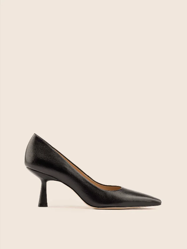 Alegre Black Pump---Fashionable Kitten Heels for Date Night