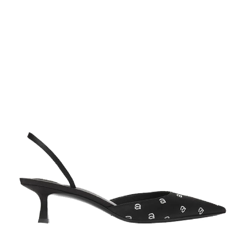 Versatile Dress Heels for Formal and Casual Wear---Delphine 65 Slingback, Black