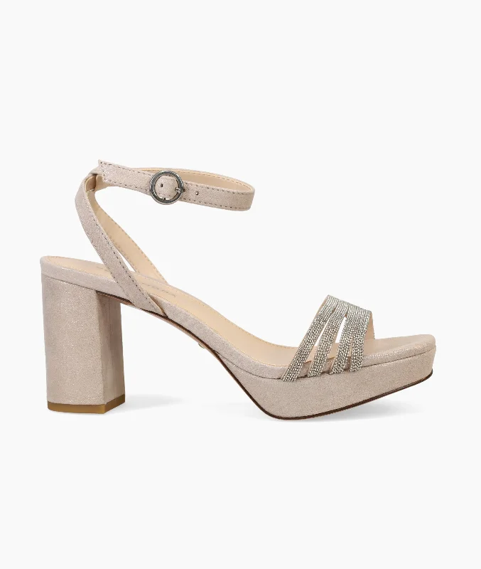 Stylish Platform Heels for Extra Height--Aliana Platform - Taupe