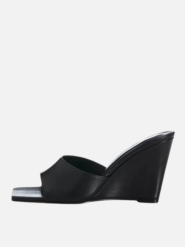 Aimee - Black Leather---Comfortable Leather Pumps for Office and Everyday Wear