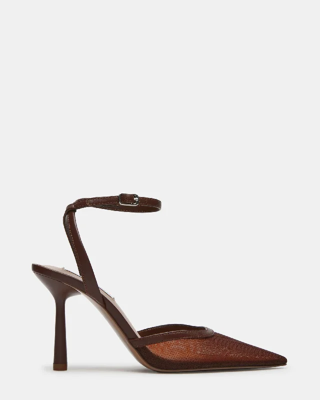 Versatile Heeled Sandals for Any Occasion---ALLIANCE MESH BROWN