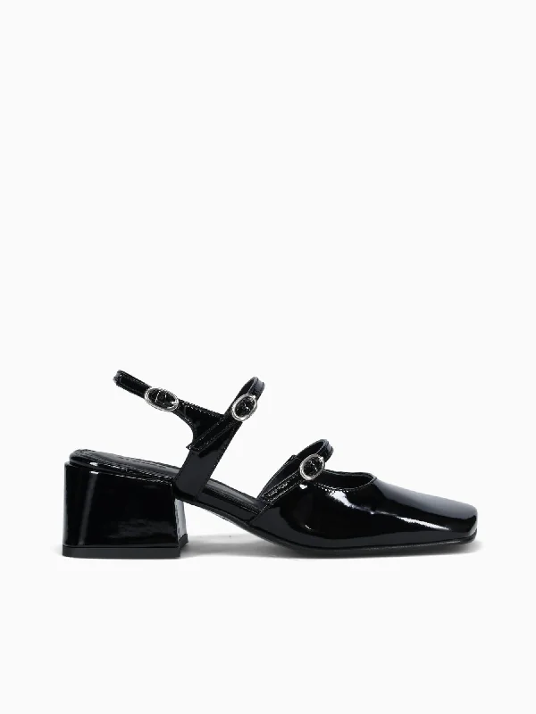 Withnee Black Leather---Comfortable Leather Pumps for Office and Everyday Wear