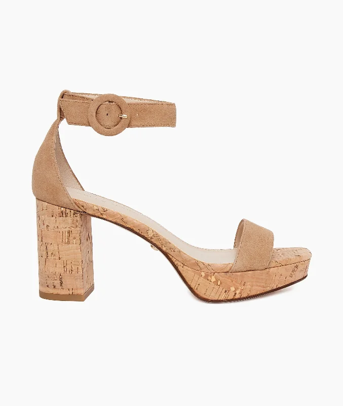 Stylish Platform Heels for Extra Height--Amari Platform - Latte