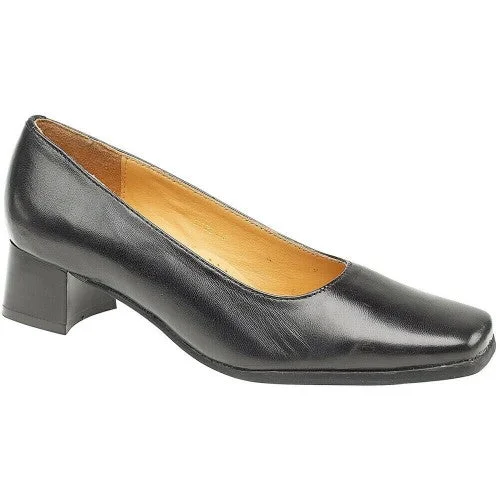 Amblers Walford Ladies Leather Court / Womens Shoes---Comfortable Leather Pumps for Office and Everyday Wear