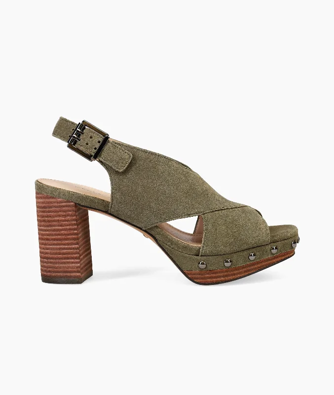 Stylish Platform Heels for Extra Height--Ambree Platform - Olive