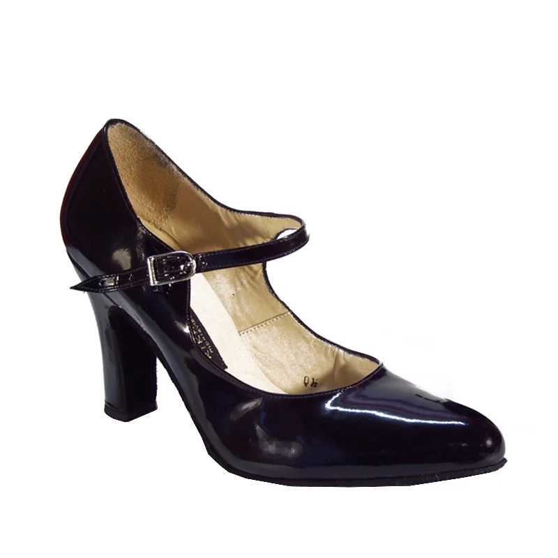 Sleek and Shiny Patent Pump Heels for a Polished Look--AN: Pantera: Black Patent | 3.5" Torre | MED | Suede Sole | Limited Edition