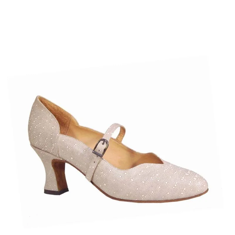 Affordable Suede Ankle Pumps for All-Day Wear--AN: Serafina: Vintage Taupe Ostrich | 2.5" Famosa | MED | Suede Sole | Limited Edition