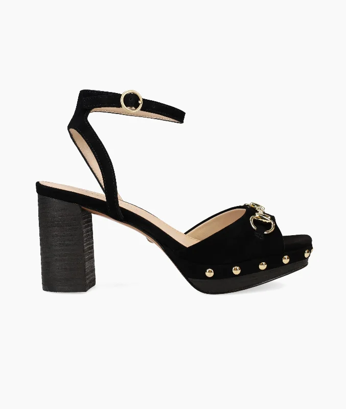 Stylish Platform Heels for Extra Height--Anara Platform - Black