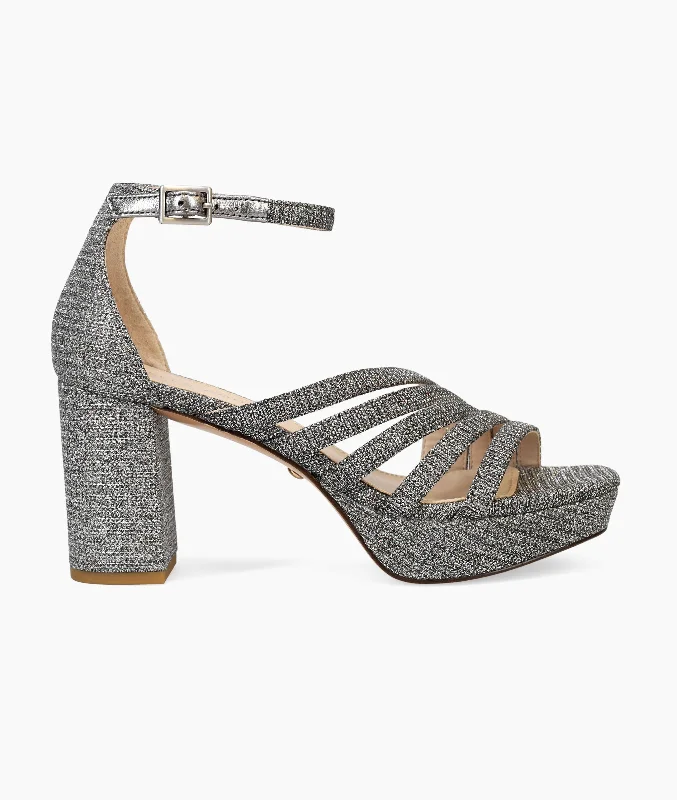 Stylish Platform Heels for Extra Height--Anber Platform - Pewter