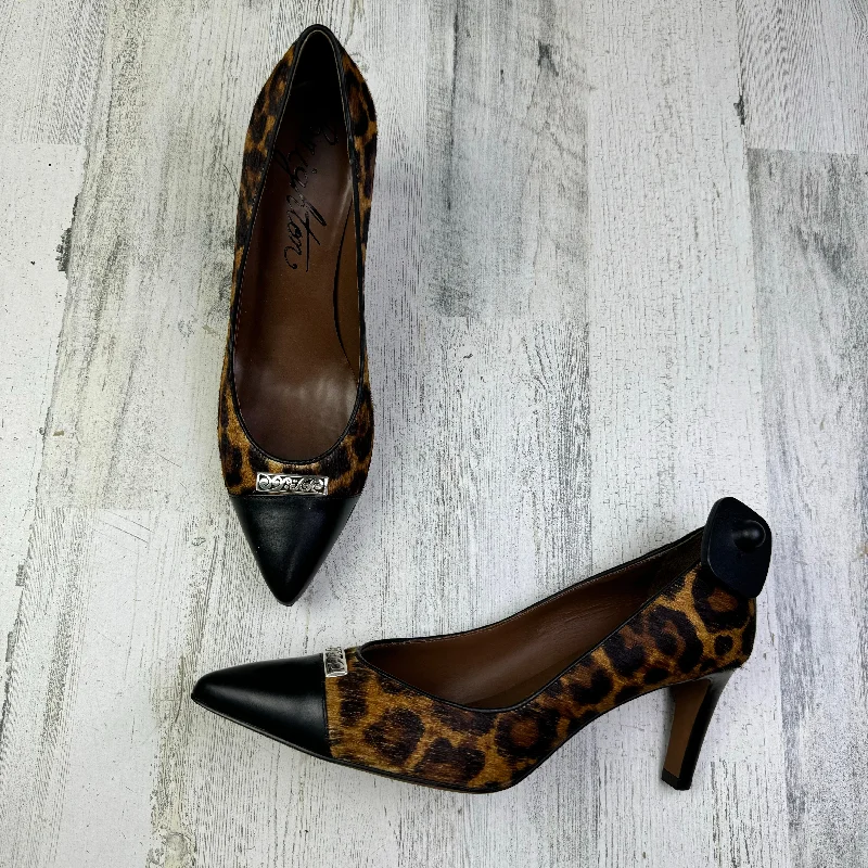 Stiletto Heel Pumps with Perfect Fit--Animal Print Shoes Heels Stiletto Brighton, Size 10-Fashionable & Classic