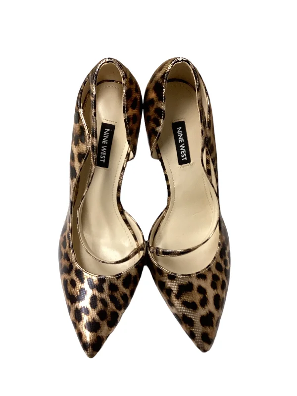 Stiletto Heel Pumps with Perfect Fit--Animal Print Shoes Heels Stiletto Nine West, Size 8-Fashionable & Classic