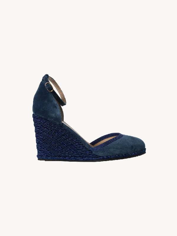 Stylish Ankle Strap Heels for Women--Ankle Strap Wedge in Delfina