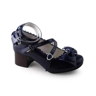 navy blue 4.5cm heel