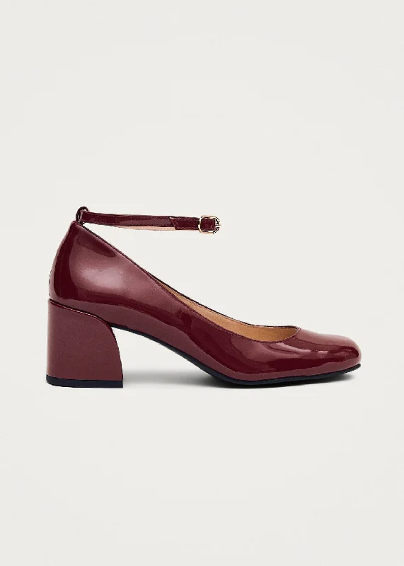 Antoine Onix Burgundy Leather Pumps---Comfortable Leather Pumps for Office and Everyday Wear