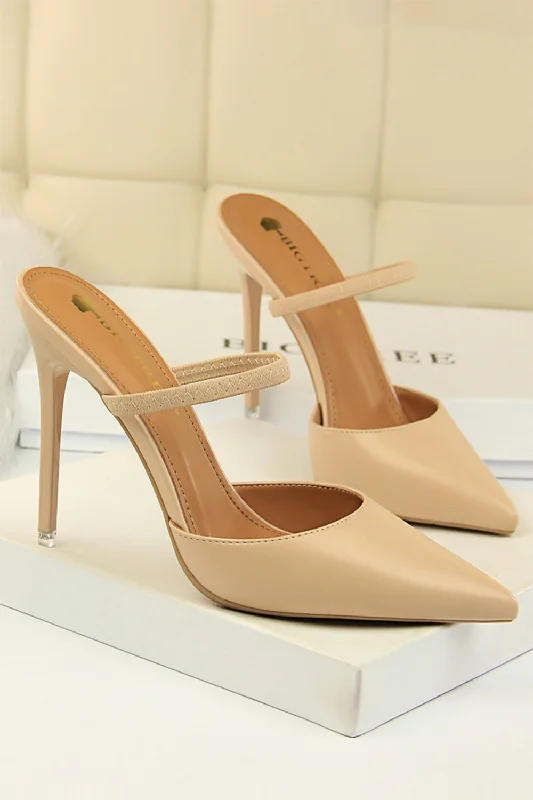 Stiletto Heel Pumps with Perfect Fit--Apricot Stiletto Pointy Heels-Fashionable & Classic