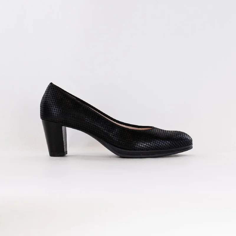 Versatile Heeled Sandals for Any Occasion---Ara Ophelia Pump 12-13436 (Women's) - Black Chevron