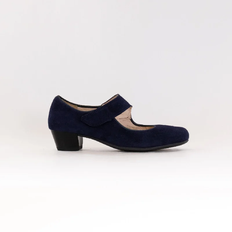 Affordable Suede Ankle Pumps for All-Day Wear--ARA Calico II  (Women's) - Navy Suede