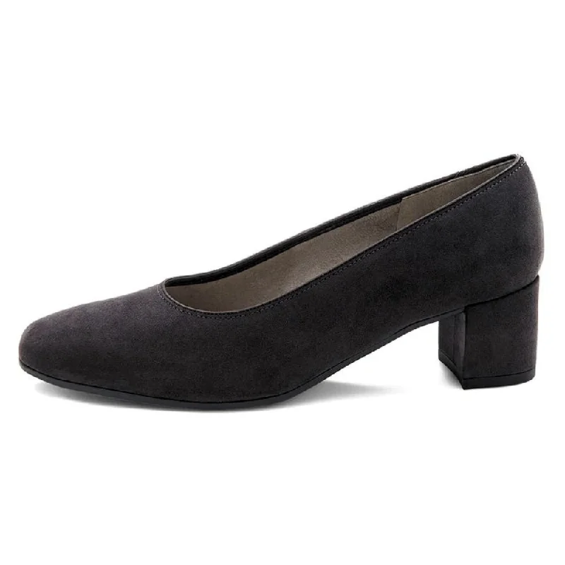 Affordable Suede Ankle Pumps for All-Day Wear--Ara Maria Black Suede Pump (Women's)