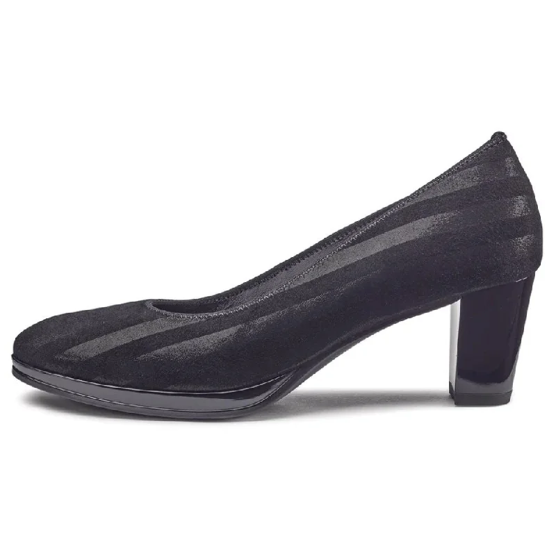 Versatile Heeled Sandals for Any Occasion---Ara Ophelia Black Kid Pump (Women's)