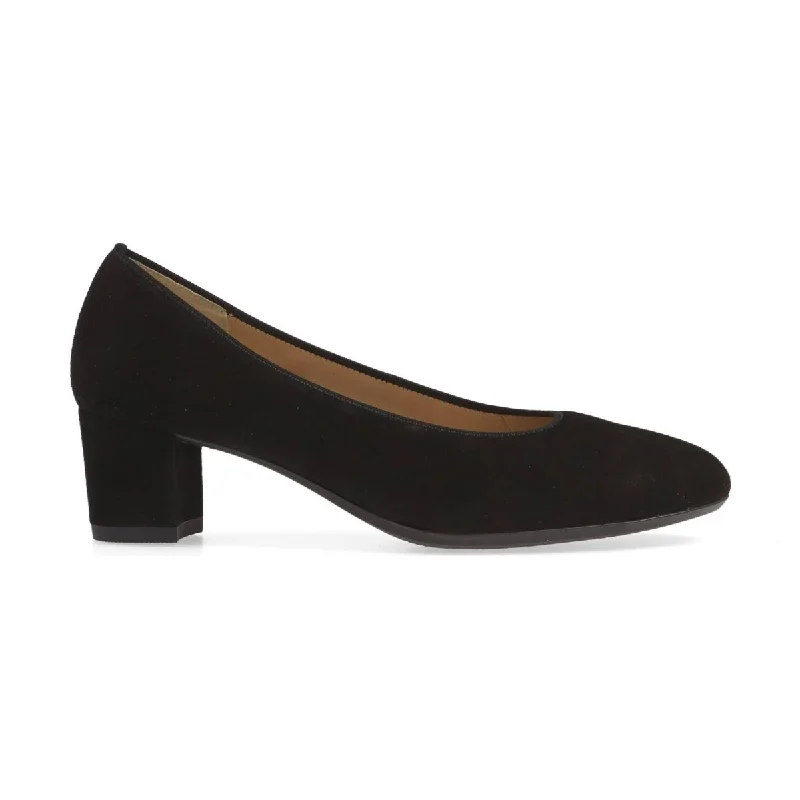 Affordable Suede Ankle Pumps for All-Day Wear--Ara Women's Kendall Black Suede