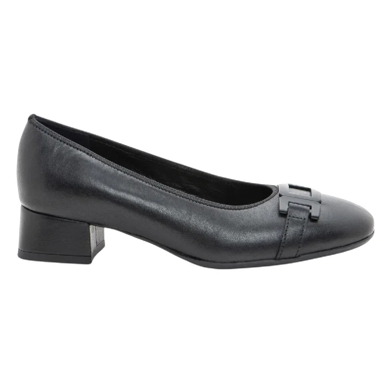 Ara Women's Gallant 2 Black Calf Leather---Comfortable Leather Pumps for Office and Everyday Wear