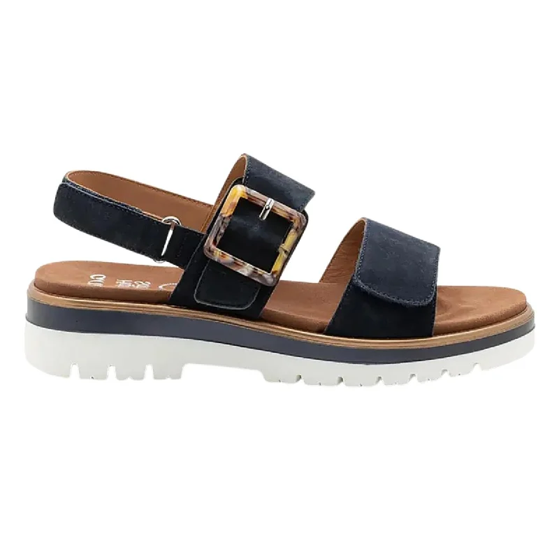 Versatile Heeled Sandals for Any Occasion---Ara Women's Marbella Dark Navy Nubuck