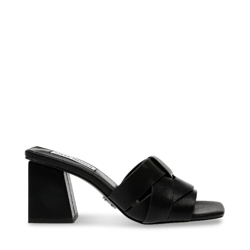 ARIAH BLACK ACTION LEATHER---Comfortable Leather Pumps for Office and Everyday Wear