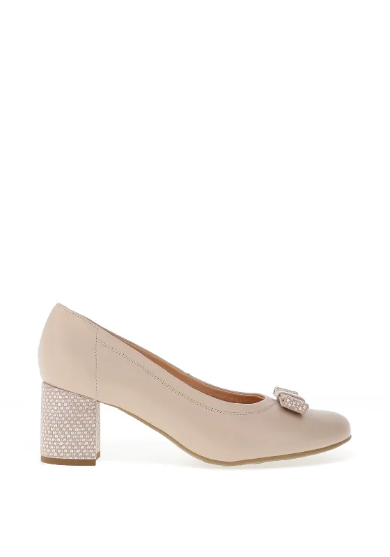 Affordable Suede Ankle Pumps for All-Day Wear--Bioeco By Arka Suede Block Heel Shoes, Beige & Silver