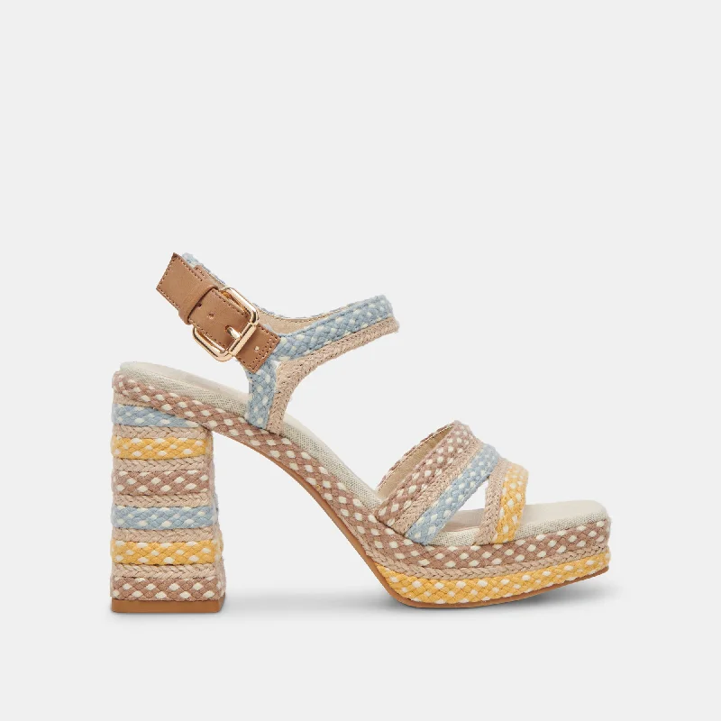 Stiletto Heel Pumps with Perfect Fit--ARNELA HEELS CITRUS MULTI WOVEN-Fashionable & Classic