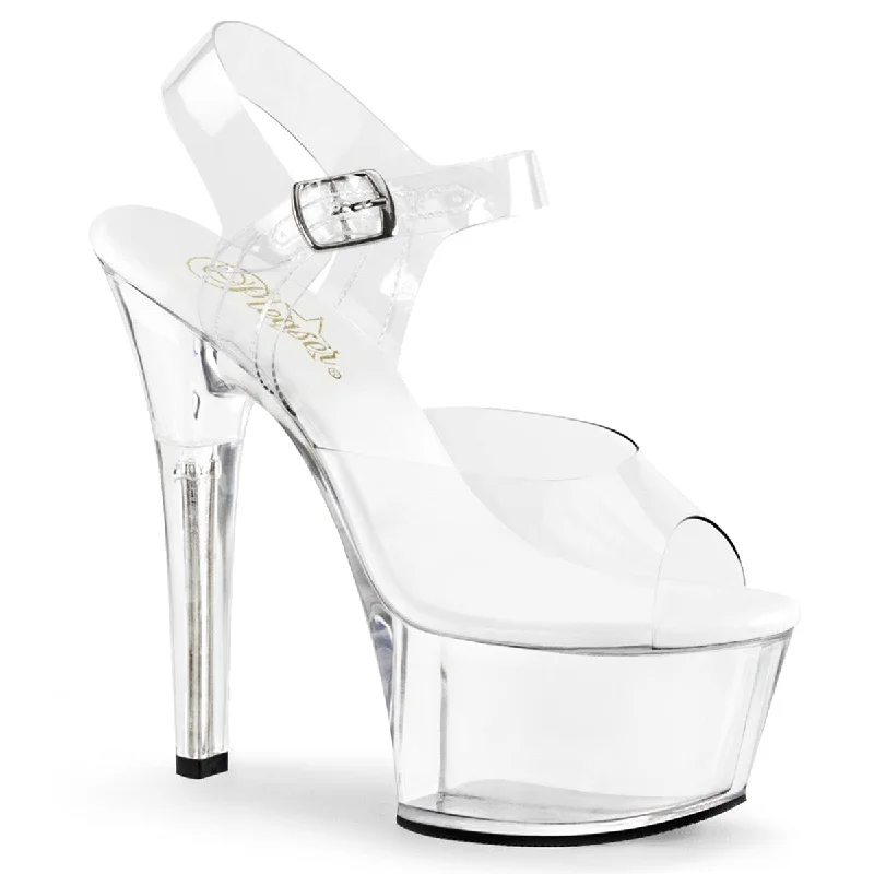 Versatile Heeled Sandals for Any Occasion---ASPIRE-608 Clear/Clear