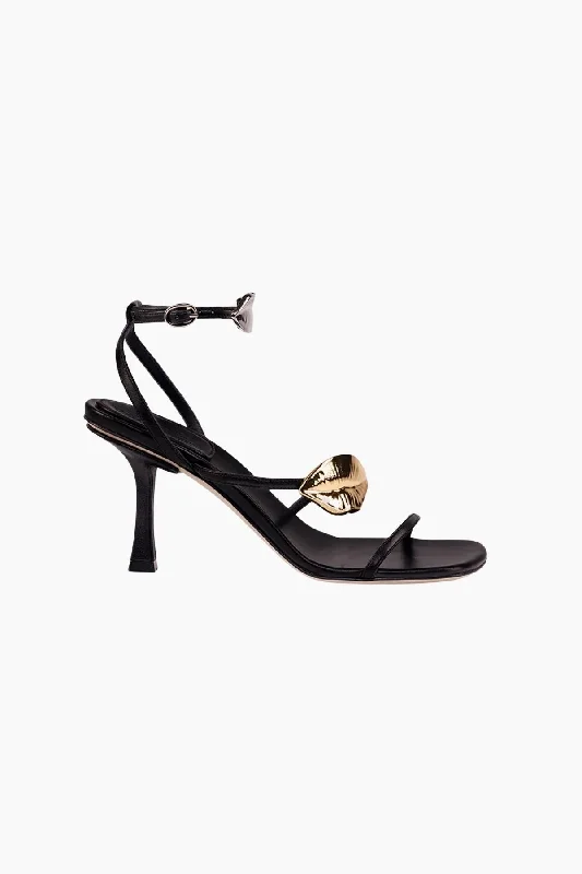 A.W.A.K.E Mode Beta Kiss Strappy Heel - Black/ Silver/ Gold---Affordable Strappy Platform Heels with Premium Quality