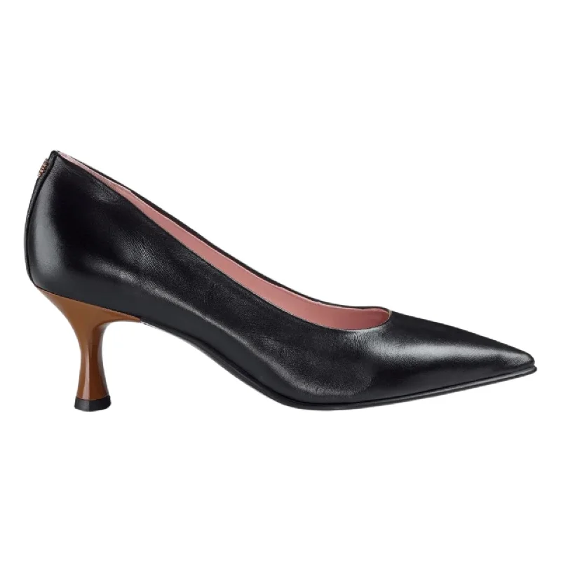 Ayelet By Naot Women's Margot Black Sheen Leather---Comfortable Leather Pumps for Office and Everyday Wear