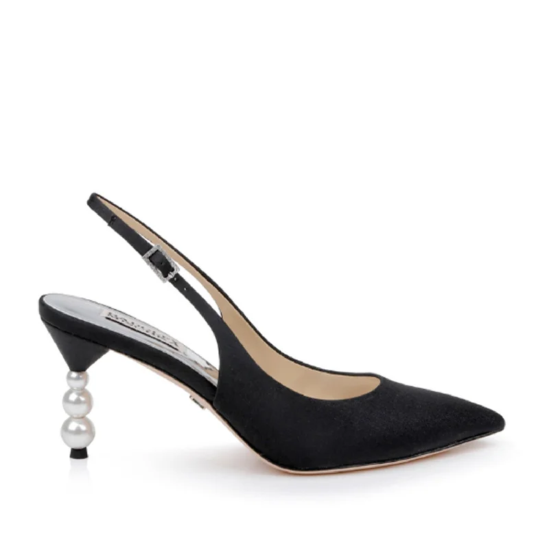 Badgley Mischka Women's Beatrix in Black---Fashionable Kitten Heels for Date Night