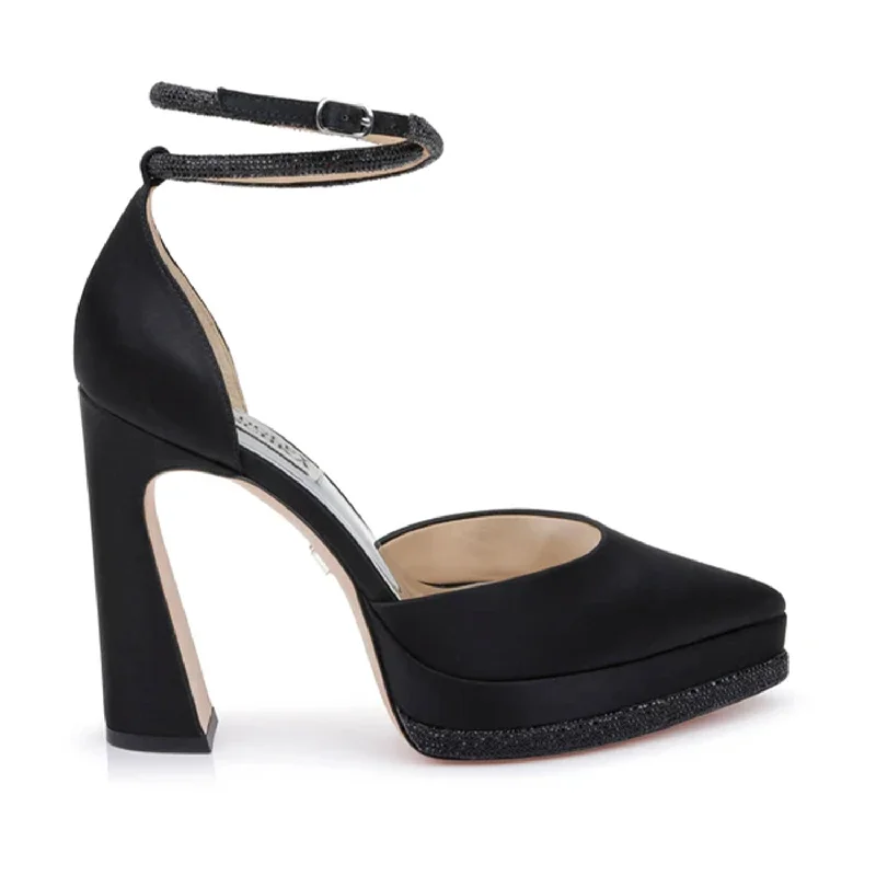 Badgley Mischka Women's Eliana in Black---Fashionable Kitten Heels for Date Night