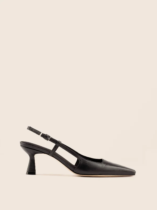 Bahia Black Pump---Fashionable Kitten Heels for Date Night