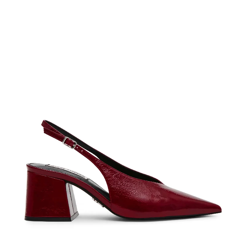 BARGE WINE LEATHER---Comfortable Leather Pumps for Office and Everyday Wear